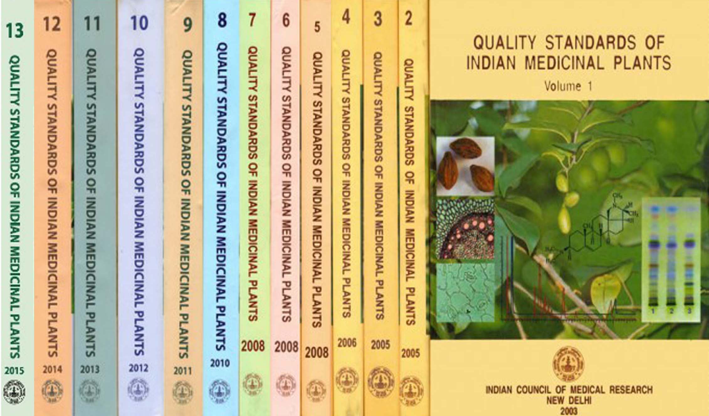 ICMR PUB: Quality Standards Of Indian Medicinal Plants ( 15 Volumes)(Vols 1, 4 to 17 Vols)